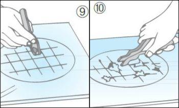 Rimozione schegge di vetro